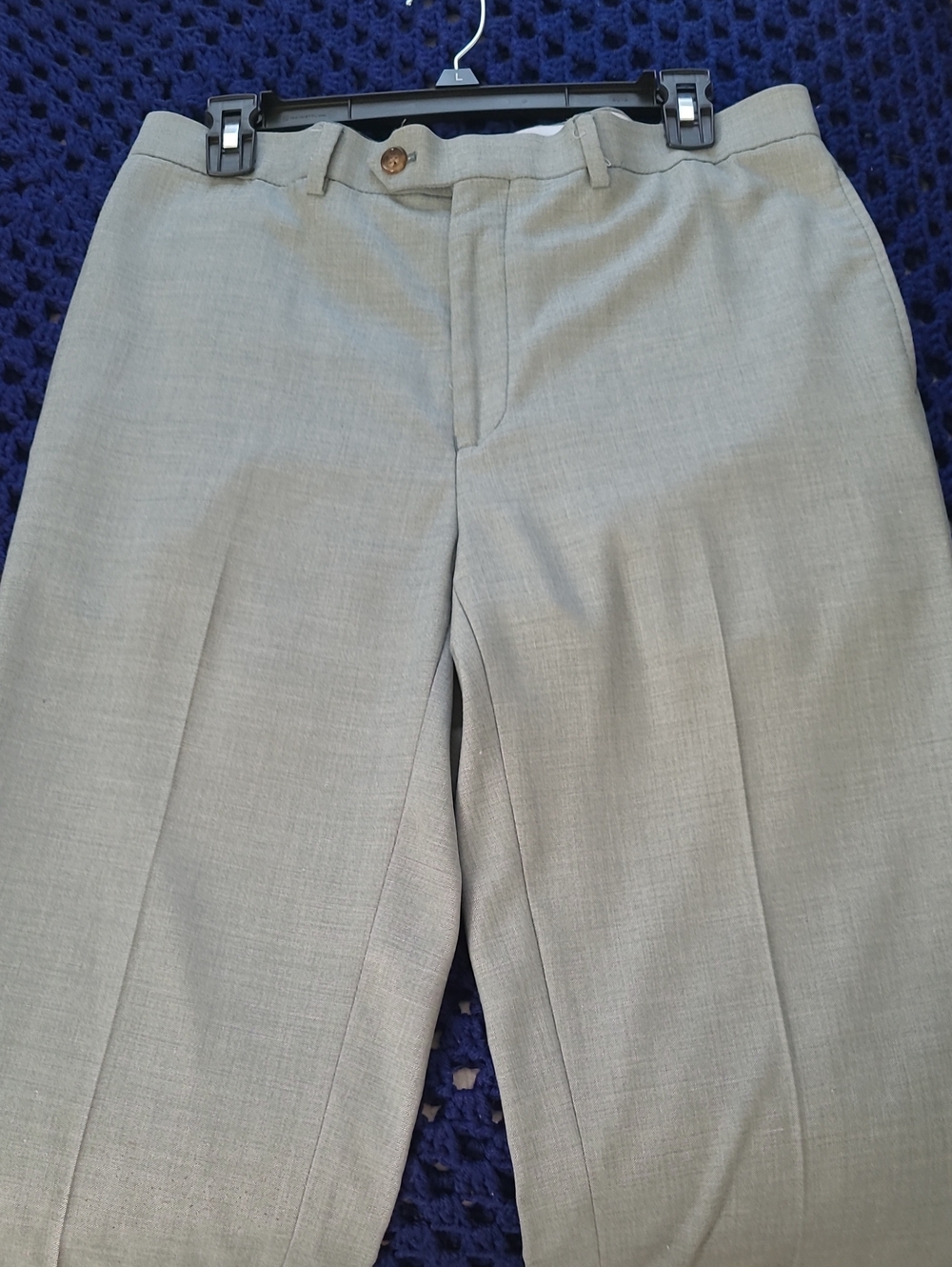 Ralph Lauren Light Gray Flat-Front Dress Pants